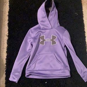 purple under armour sweatshirt